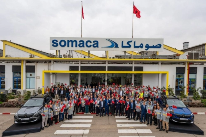 Lancement de la fabrication du nouveau Renault Kardian à la Somaca à Casablanca.