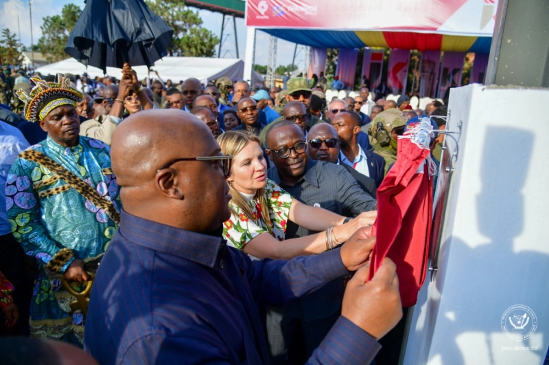 Le Président Tshisekedi lors de l'inauguration de la «plus grande usine de zinc d’Afrique», implantée à Kipushi (30 Km de Lubumbashi).