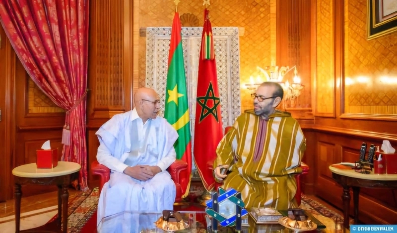 SM le Roi Mohammed VI recevant le Président Mohamed Ould Cheikh El Ghazouani