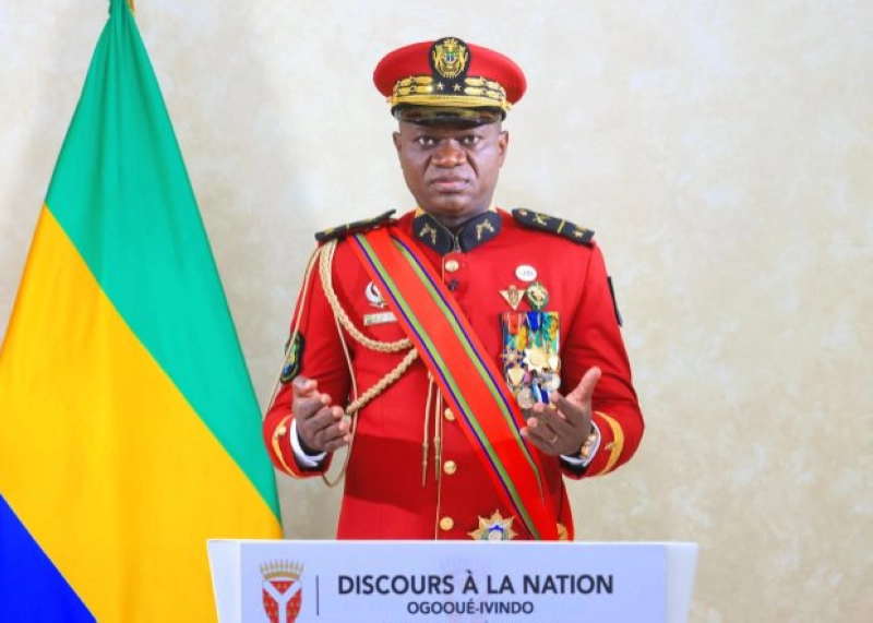 Le président de la Transition gabonaise, le général Brice Oligui Nguema,