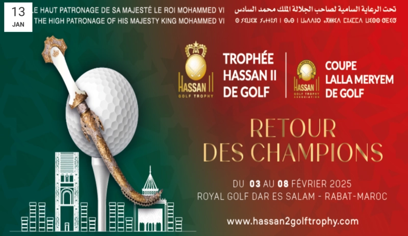 66 légendes du golf mondial, dont Ernie Els, Colin Montgomerie, Tom Lehman et Jose Maria Olazabal, participeront au Trophée Hassan II 2025.