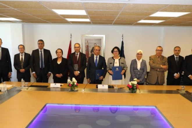 Le Président de Medradio avec la présidente et les membres du Conseil supérieur de la HACA.