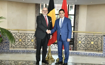 Nasser Bourita acceuillant Bernard Quintin
