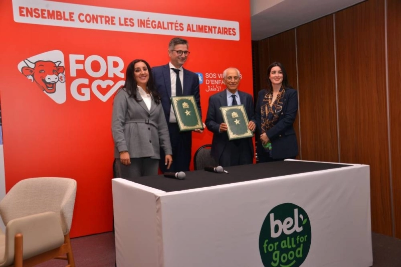 Signature d'une convention de partenariat entre SOS villages d'enfants et Fromagerie Bel Maroc.