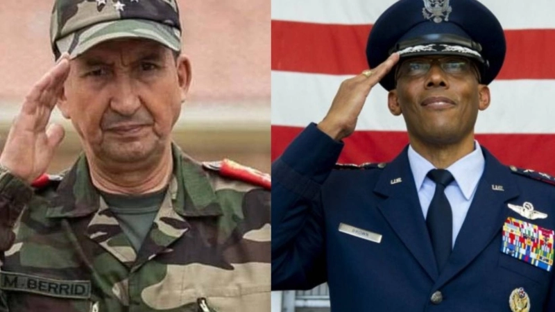 Le Général Mohammed Berrid et le général Charles Brown