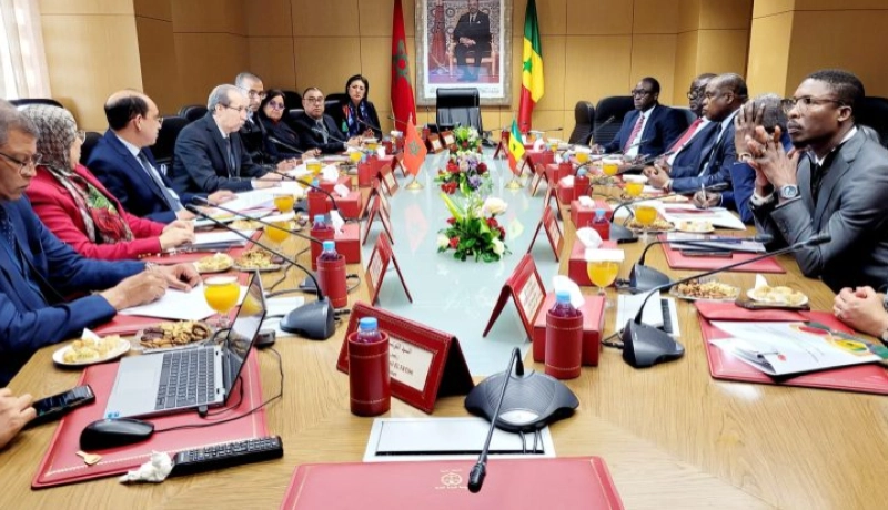 Le procureur général du Roi près la Cour de Cassation, président du ministère public, El Hassan Daki, recevant lundi à Rabat, le premier président de la Cour suprême du Sénégal, Mahamadou Mansour Mbaye, qui effectue une visite au Royaume à la tête d’une délégation de haut niveau.