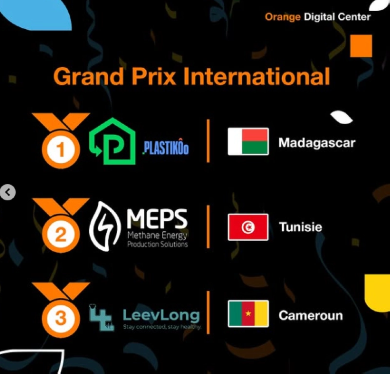 Les trois startups lauréates de la 2ème édition de la cérémonie internationale de l’Orange Summer Challenge