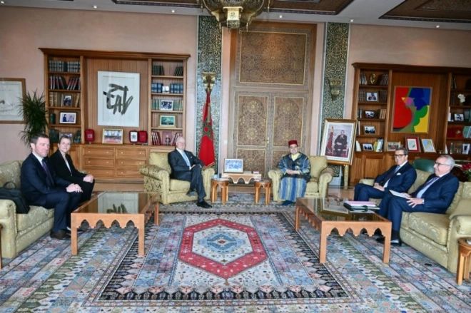 Une vue de l'entretien de Nasser Bourita avec Staffan de Mistura