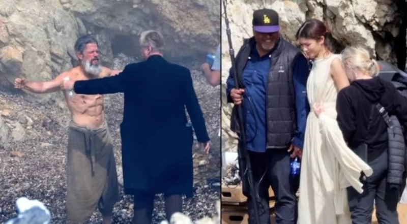 Matt Damon et Zendaya en tournage au Maroc pour le film Odyséee de Christopher Nolan.