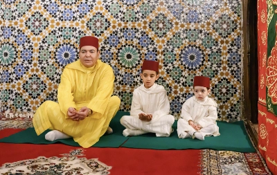 SAR le Prince Moulay Rachid avec les Princes Moulay Ahmed et Moulay Abdeslam
