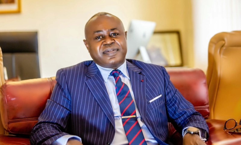 Leon Juste Ibonbo, ministre des Postes, des Télécommunications et de l’Économie numérique de la République du Congo.
