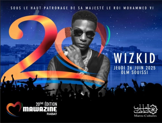 Le concert de Wizkid aura lieu le 26 juin 2025 à L'OLM Souissi.