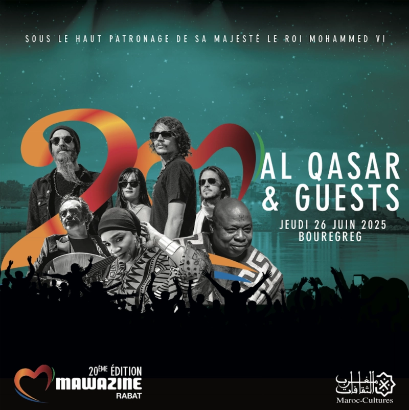 Al Qasar & Guests se produiront le 26 juin 2025 sur la scène Bouregreg.