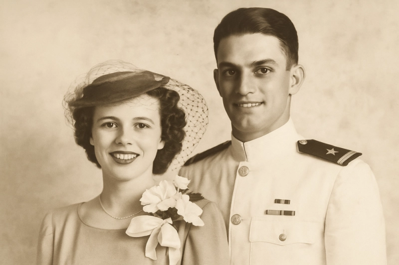 L’Amiral Dwight Lyman Johnson avec son épouse Marian Carlisle