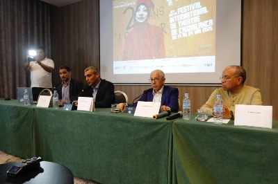 Noureddine Ayouch lors de la 18e édition du Festival International de Théâtre à Casablanca.