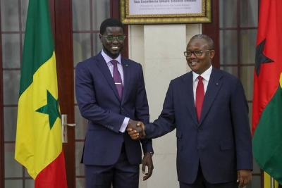 Le président sénégalais Bassirou Diomaye Faye et son homologue bissau-guinéen Umaro Sissoco Embaló.