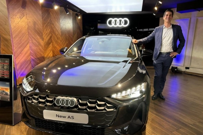 Jérôme Berthod, Directeur d'Audi Maroc lors du lancement de la nouvelle Audi A5 au showroom d'Audi Anfa à Casablanca.