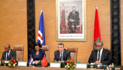 Le ministre de la Justice, Abdellatif Ouahbi, et son homologue capverdienne, Joana Gomes Rosa Amado.