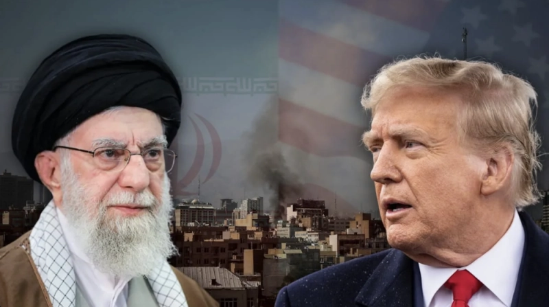 De gauche à droite : l'ayatollah iranien Ali Khamenei et le président américain Donald Trump, avec leurs drapeaux respectifs et leurs tirs de missiles en arrière-plan.
(Crédit photo : emarto (Getty Images), Kaboompics.com (Pexels), ILLUSTRATION, Shutterstock/lev radin, Wikimedia Commons, Hamid Amlashi/WANA (West Asia News Agency) via REUTERS, e)