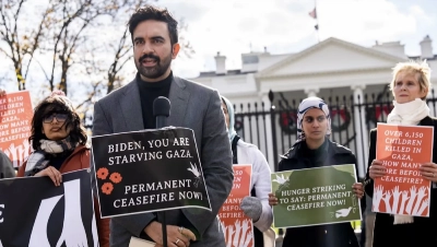 Zohrane Mamdani lors d'une de ses nombreuses manifestations