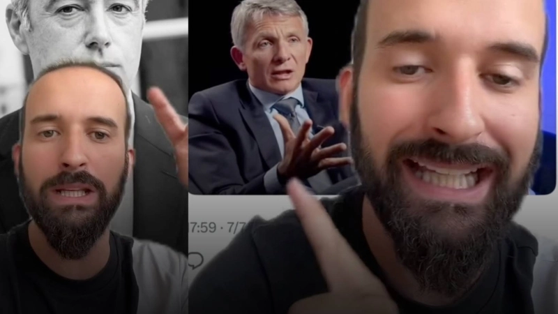Le tiktoker Davy Rodriguez proférant ses insinuations