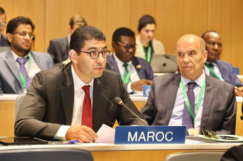 Mohamed Mehdi Bensaid prenant la parole à la 66ème série de réunions des Assemblées des États membres de l'OMPI à Genève
