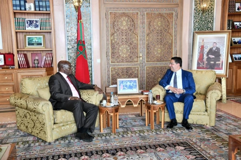 Nasser Bourita s'entretenant avec Jacob Zuma