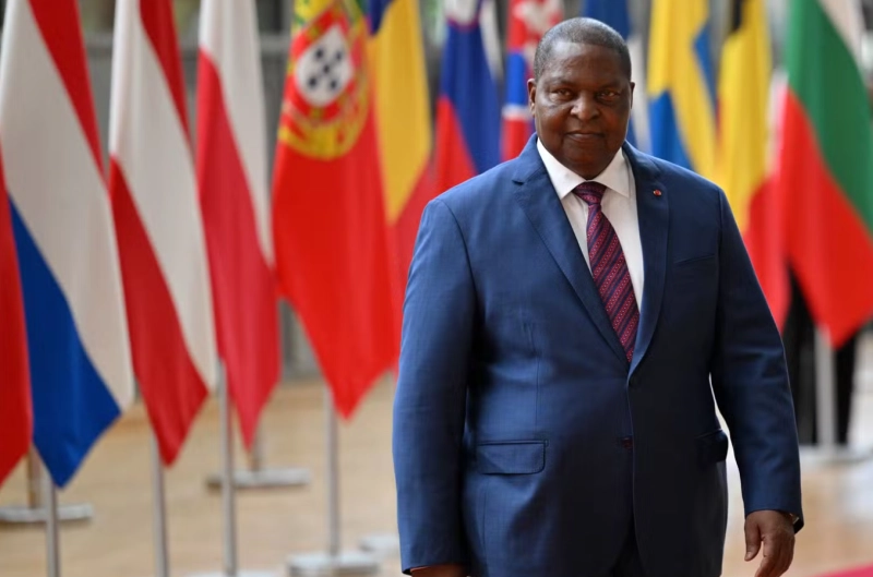 Le président de la République centrafricaine, Faustin-Archange Touadéra, à Bruxelles, en juin 2025