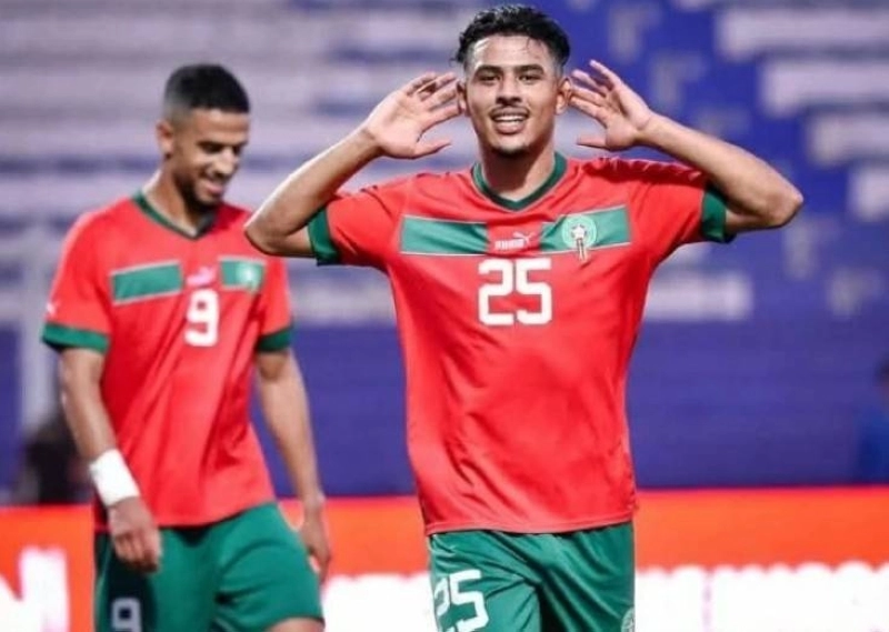 Le joueur de l’équipe marocaine des locaux, Anas El Mahraoui.