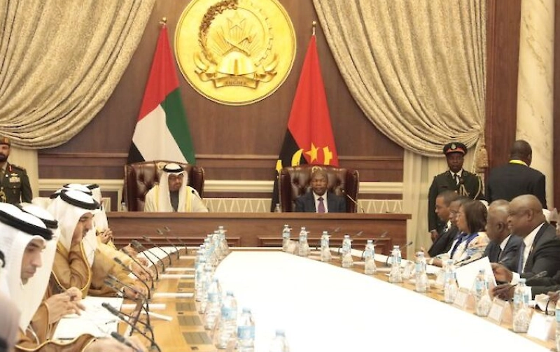Le président des Émirats arabes unis, Cheikh Mohammed Bin Zayed Al Nahyan, en visite d’État en Angola à l’invitation de son homologue João Manuel Gonçalves Lourenço.