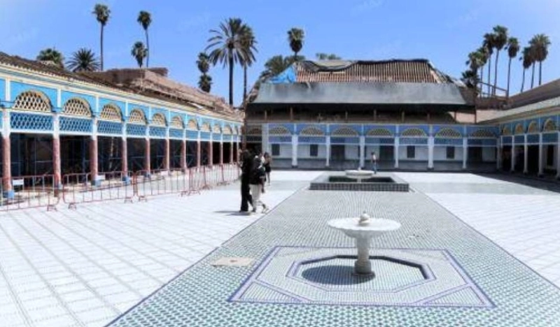 Le palais Bahia après le séisme à Marrakech.