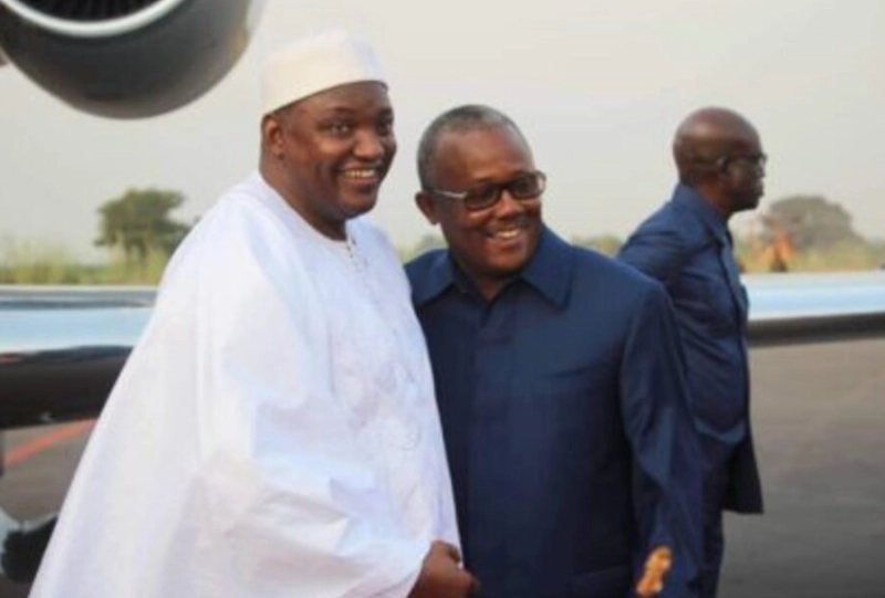 Les chefs d'Etat Umaro Sissoco Embalo, de Guinée-Bissau, et Adama Barrow, de Gambie,