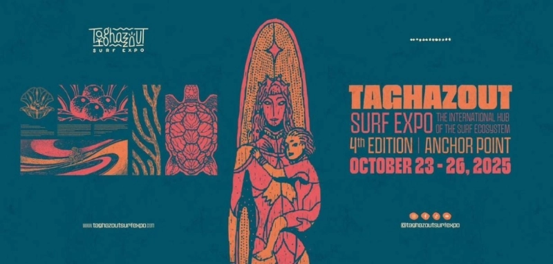Taghazout Surf Expo 2025 aura lieu du 23 au 26 octobre dans la baie d’Anchor Point à Taghazout.