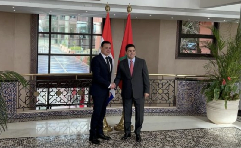 Nasser Bourita recevant Rubén Ramírez Lezcano