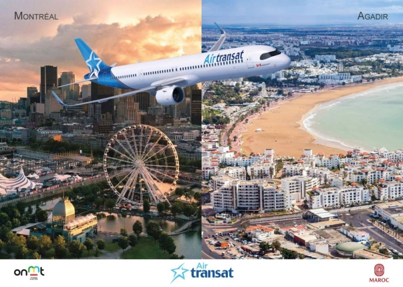 L’ONMT et Air Transat lancent la première liaison directe Montréal–Agadir.