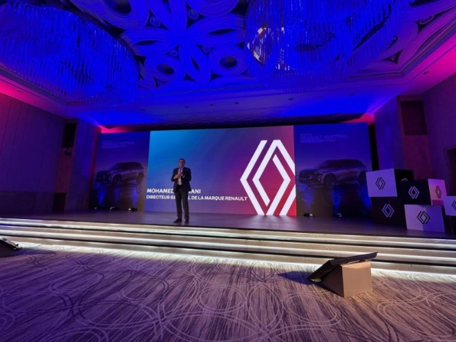Mohamed Bennani, DG de Renault Maroc lors de la conférence de presse du nouveau Renault Austral Full Hybride.