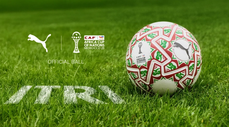 "ITRI", le ballon officiel de la TotalEnergies CAF Coupe d'Afrique des Nations, qui se tiendra au Maroc en 2025.