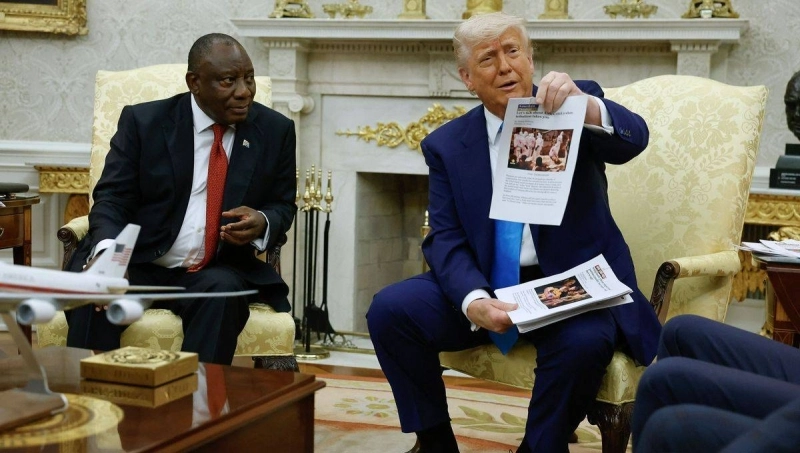 Donald Trump montrait à Cyril Ramaphosa les images de massacres contre le Afikaners
