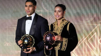 Achraf Hakimi et Ghizlane Chebbak