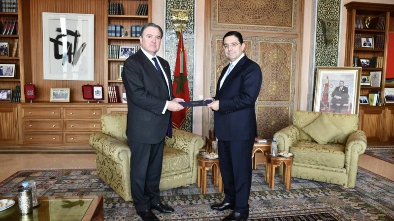 Nasser Bourita recevant Duke Buchan