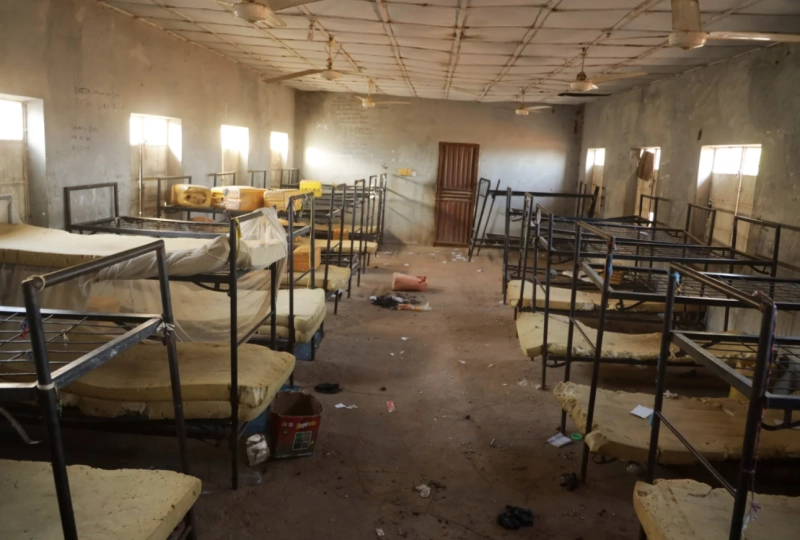 Les dortoirs des écolières kidnappées à Kebbi, au Nigeria,