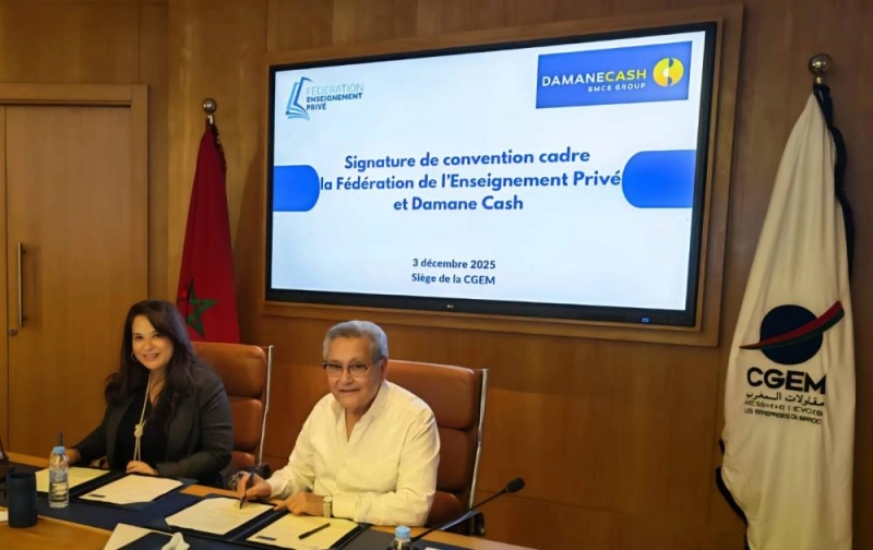 Grâce à un partenariat avec la FEP, Damane Cash déploie des solutions de paiement électronique pour accompagner la digitalisation financière de l’enseignement privé au Maroc.