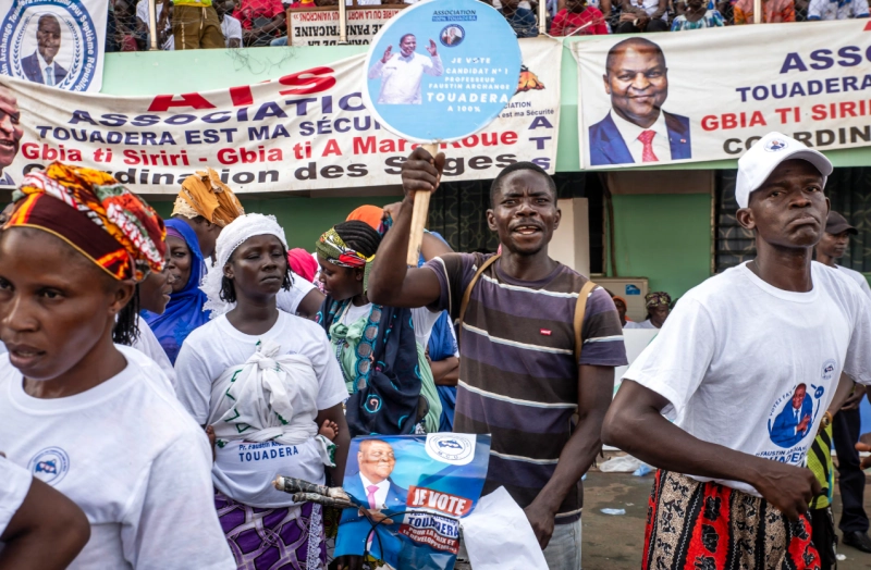 Campagne du président sortant Faustin Archange Touadéra.