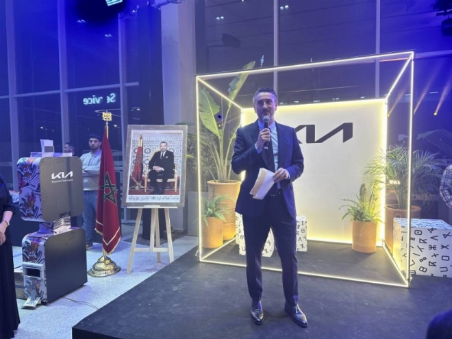 Cédric Veau lors de l'inauguration du nouveau Showroom de Kia à Agadir.