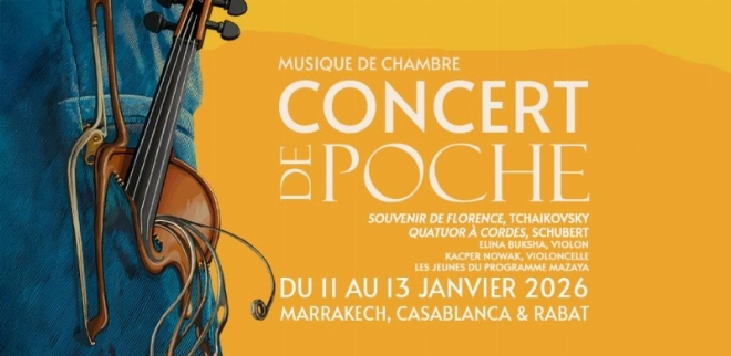 L'OPM organise la 2e édition des concerts de poche du 11 au 13 janvier 2026 à Marrakech, Casablanca et Rabat.