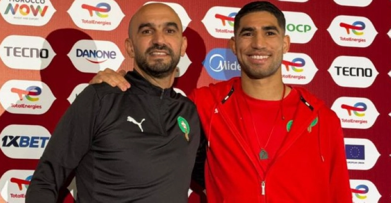 Walid Regragui et Achraf Hakimi