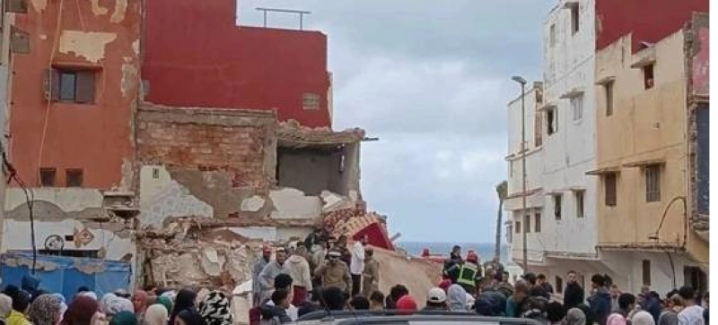 La maison effondrée abritait une seule famille