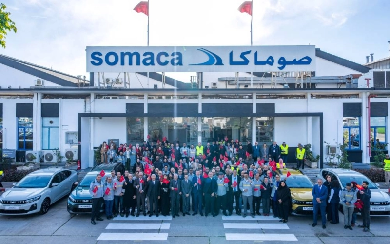 Dacia célèbre à la SOMACA la sortie de chaîne de ses modèles renouvelés (Logan, Sandero Streetway, Sandero Stepway, Jogger).