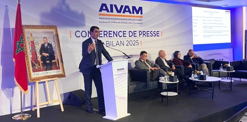 Abdelouahed Naciri, Président de l'AIVAM lors de conférence de presse du Bilan AIVAM 2025.