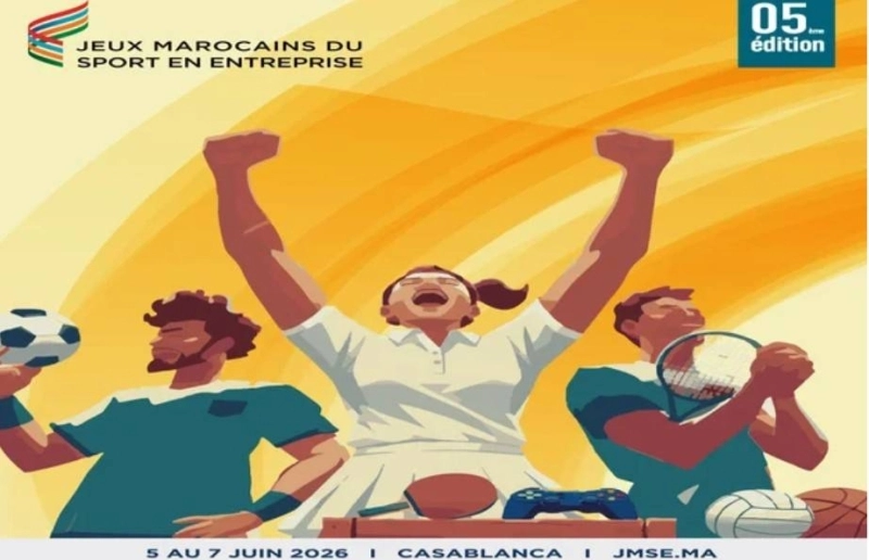 La 5ᵉ édition des Jeux Marocains du Sport en Entreprise se tiendra à Casablanca du 5 au 7 juin 2026.